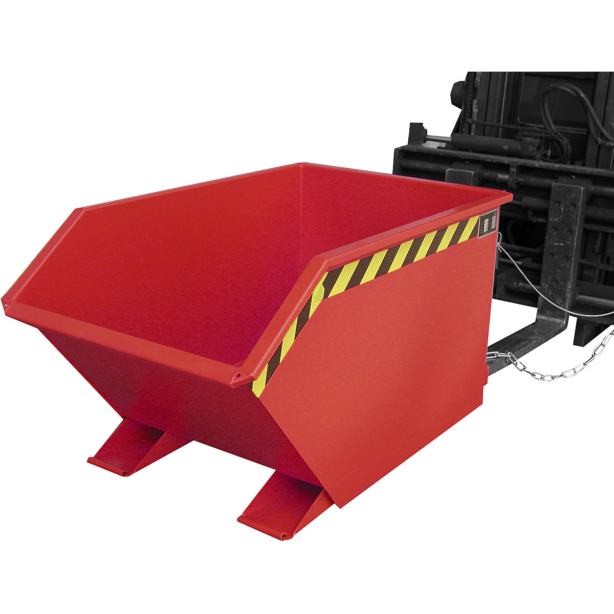 EUROKRAFTpro – Contenitore ribaltabile, versione bassa (E), capacità 0,5 m³, rosso fuoco