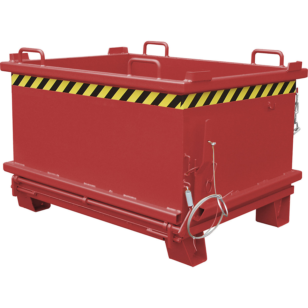 Contenitore a fondo apribile SB – eurokraft pro, capacità 0,5 m³, portata 1000 kg, rosso fuoco