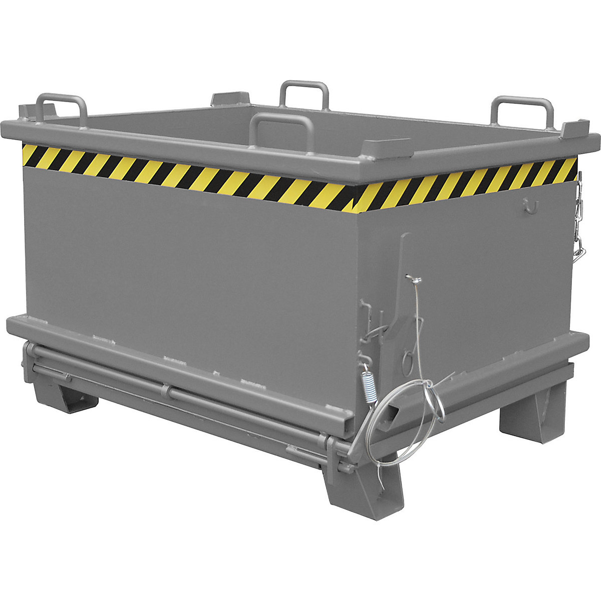 Contenitore a fondo apribile SB – eurokraft pro, capacità 0,5 m³, portata 1000 kg, grigio topo