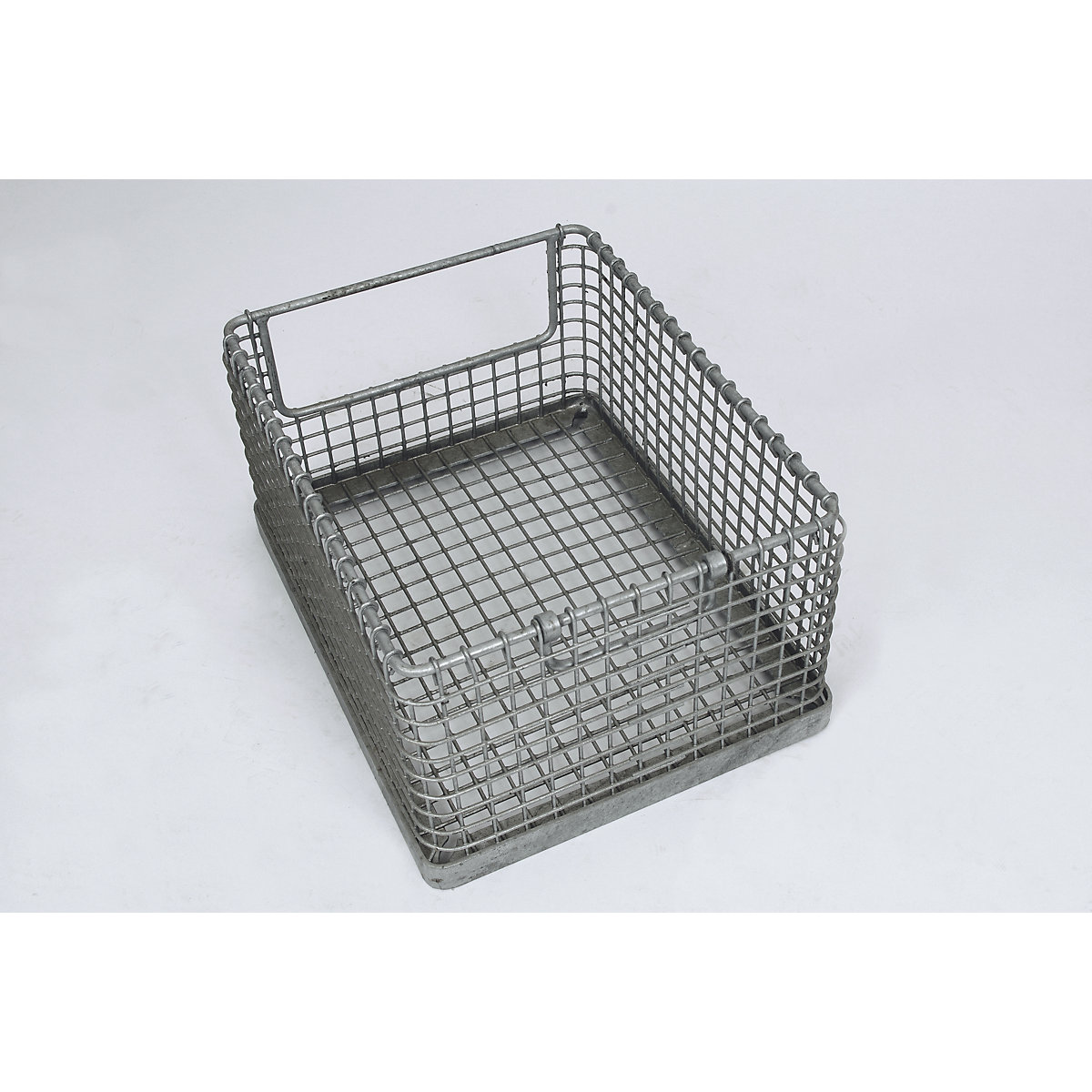 Cesto impilabile per materiali pesanti, con apertura sul davanti, lungh. x largh. x alt. esterne 465 x 365 x 240 mm