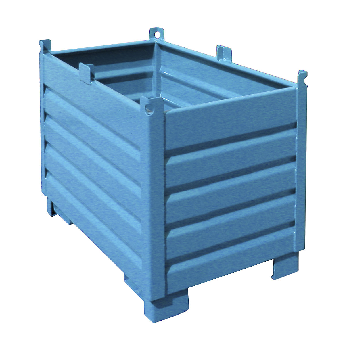 Bidone di raccolta – eurokraft pro, capacità 0,50 m³, blu chiaro-5