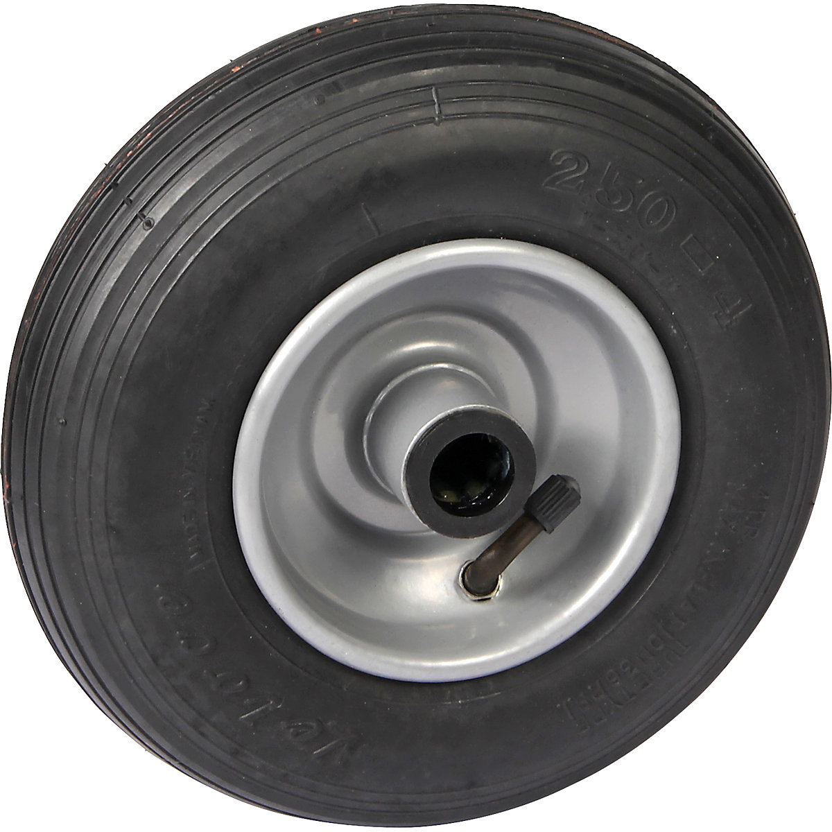 Pneumatic tyre, wheel with 1-part sheet steel rim, wheel Ø x width 200 x 50 mm, with roller bearings-5