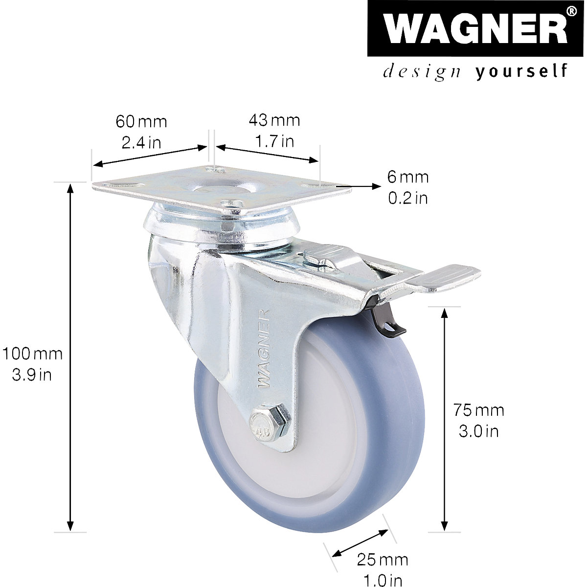 DELUXE light duty castors – Wagner (Product illustration 6)-5