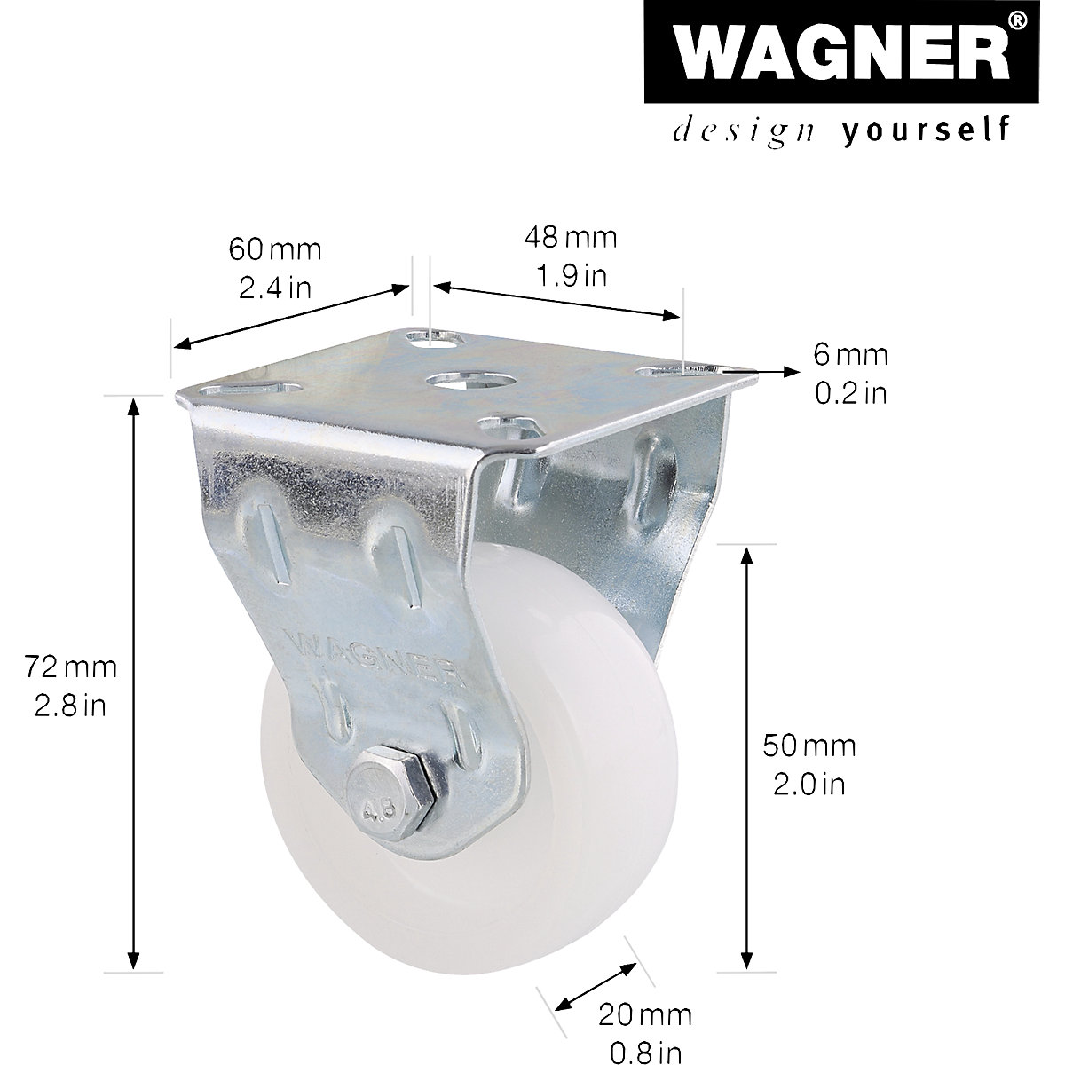 ECO light duty fixed castors – Wagner (Product illustration 6)-5