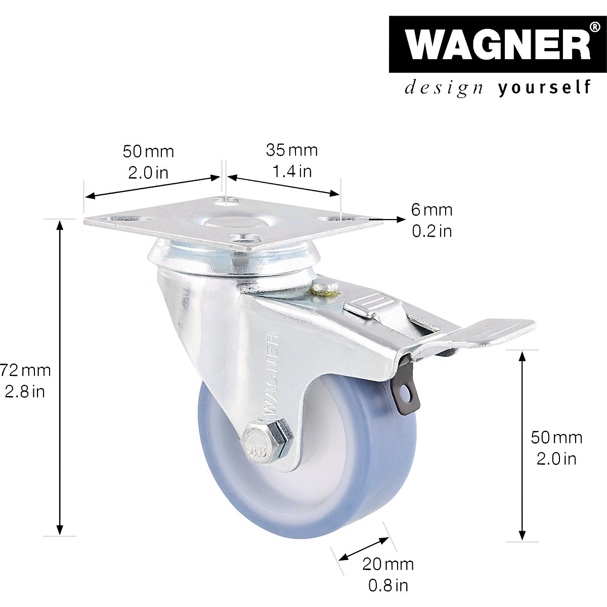 ECO light duty swivel castors – Wagner (Product illustration 6)-5