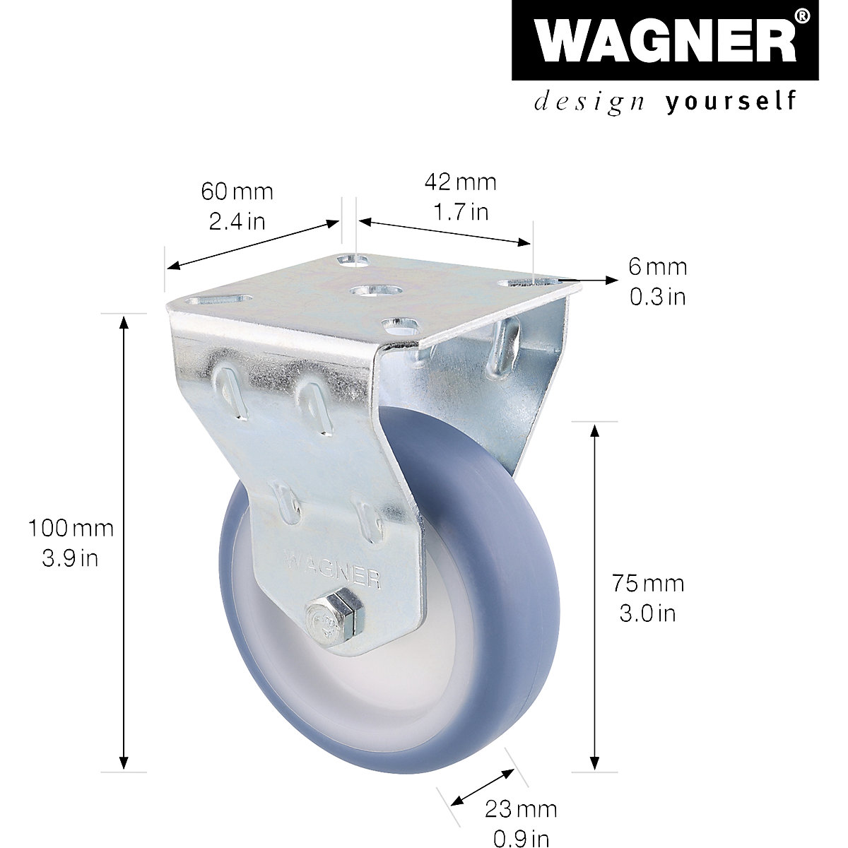 Light duty fixed castors – Wagner (Product illustration 2)-1