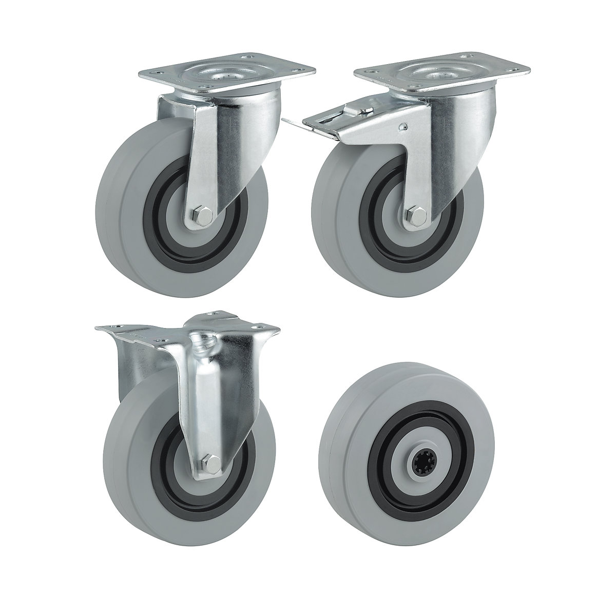 Nylon wheel, grey – TENTE (Product illustration 7)-6