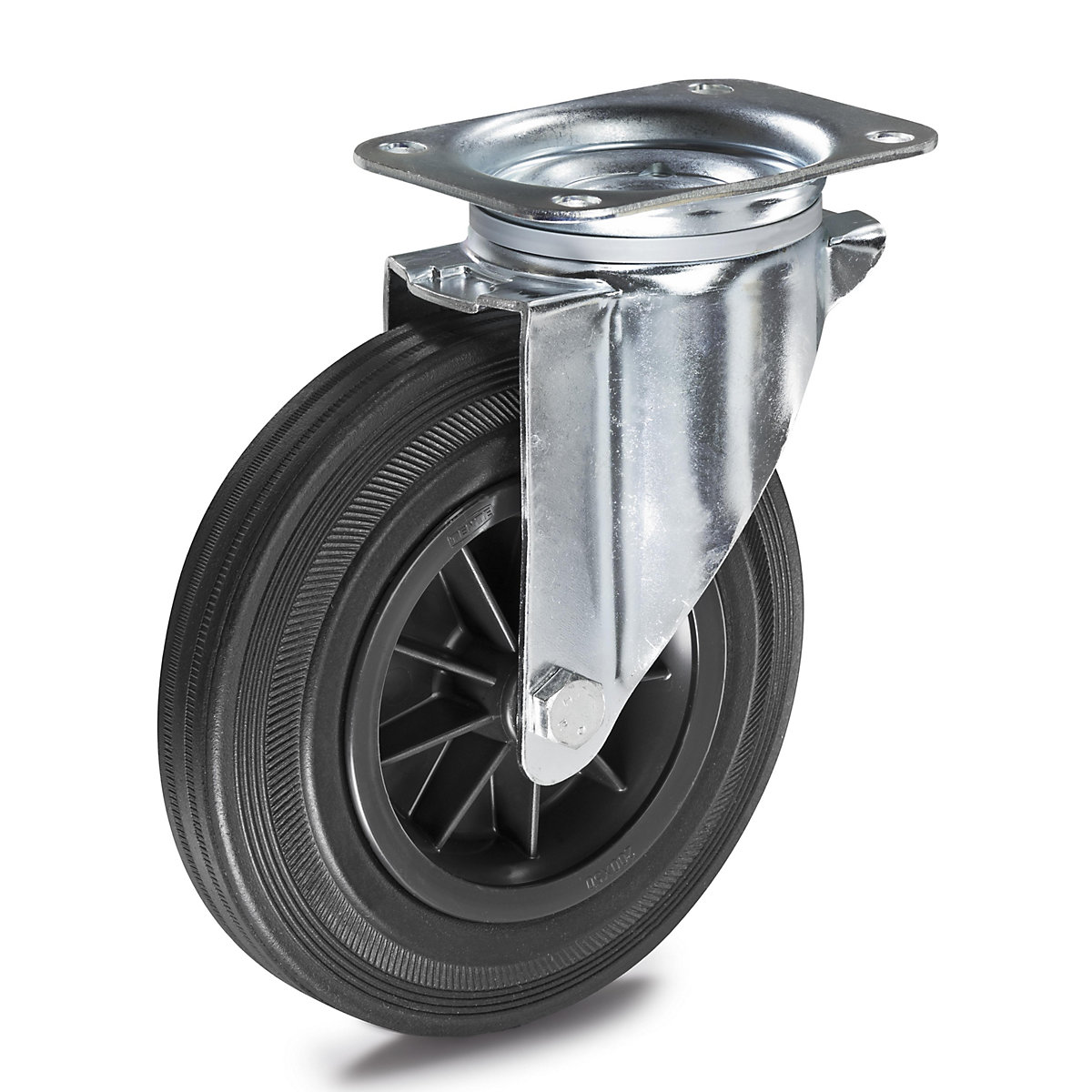 Solid rubber tyre on plastic rims - TENTE