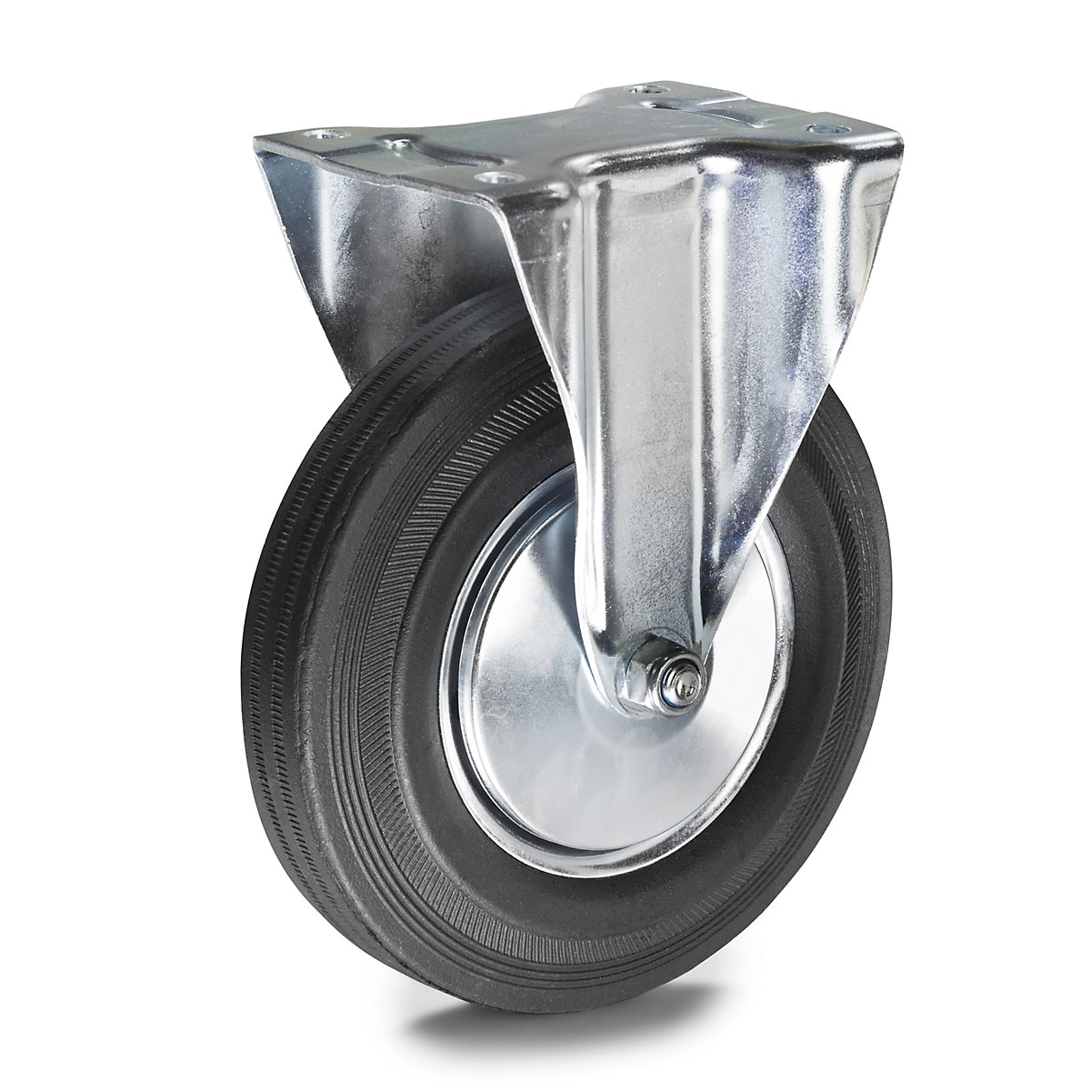 Solid rubber tyre – Proroll, wheel Ø x width 125 x 38 mm, fixed castor-4