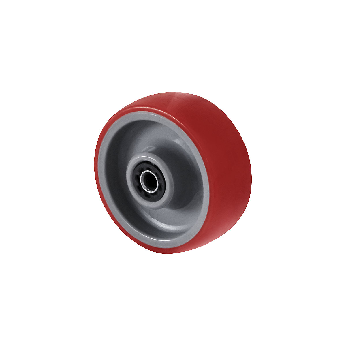 EUROKRAFTbasic – PU wheel, red on nylon rim