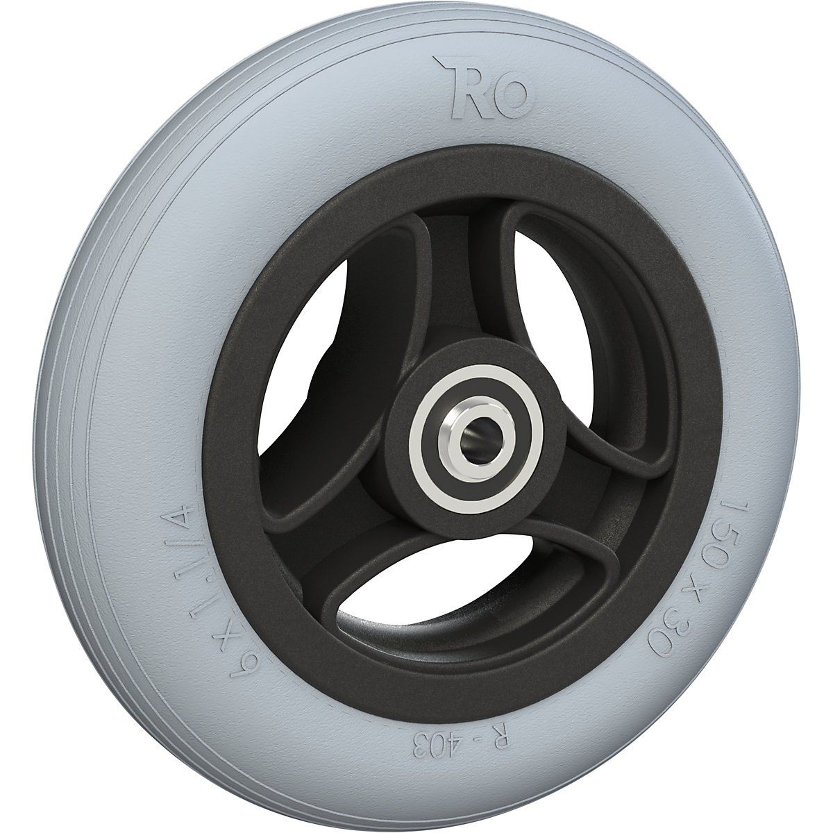 Spoke wheel, with PU tyres, non marking, wheel Ø x width 150 x 32 mm, 4+ items-3