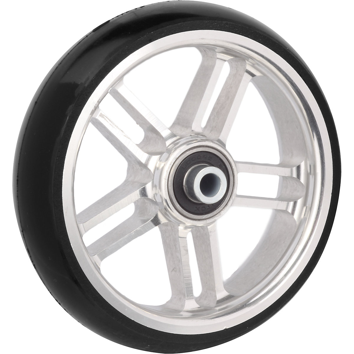 Spoke wheel with solid rubber tyres, ball bearings, aluminium rim, wheel ØxW 125 x 32 mm, 2+ items-2