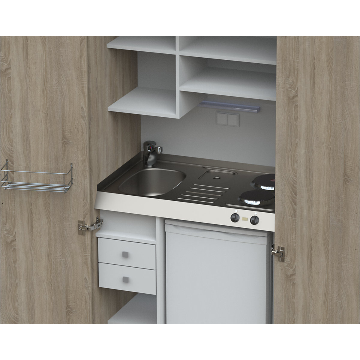 Schrankküche mit Flügeltüren (Produktabbildung 30)-29