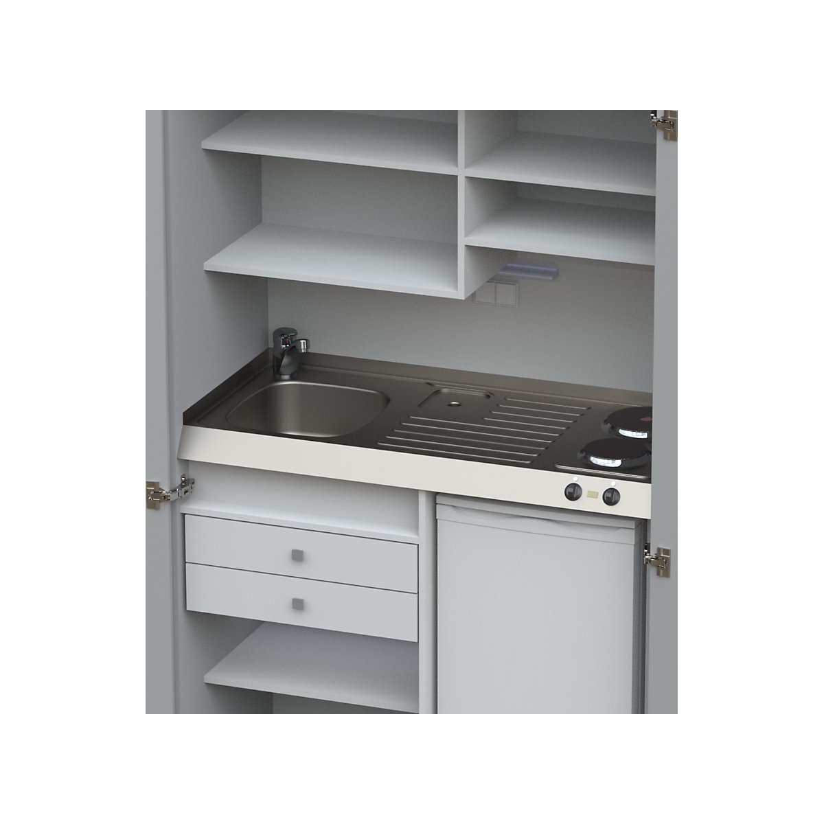 Schrankküche mit Flügeltüren (Produktabbildung 19)-18