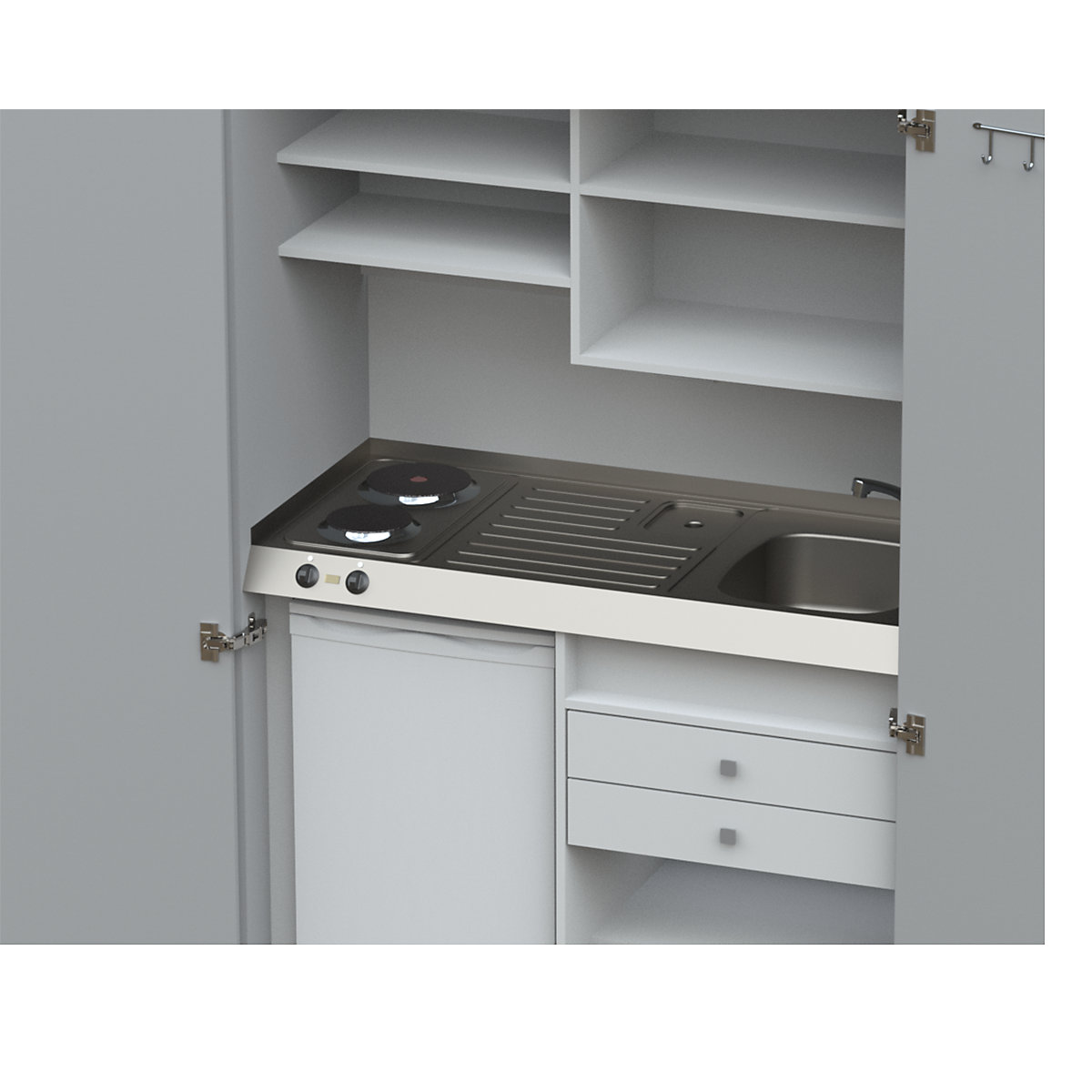 Schrankküche mit Flügeltüren (Produktabbildung 23)-22