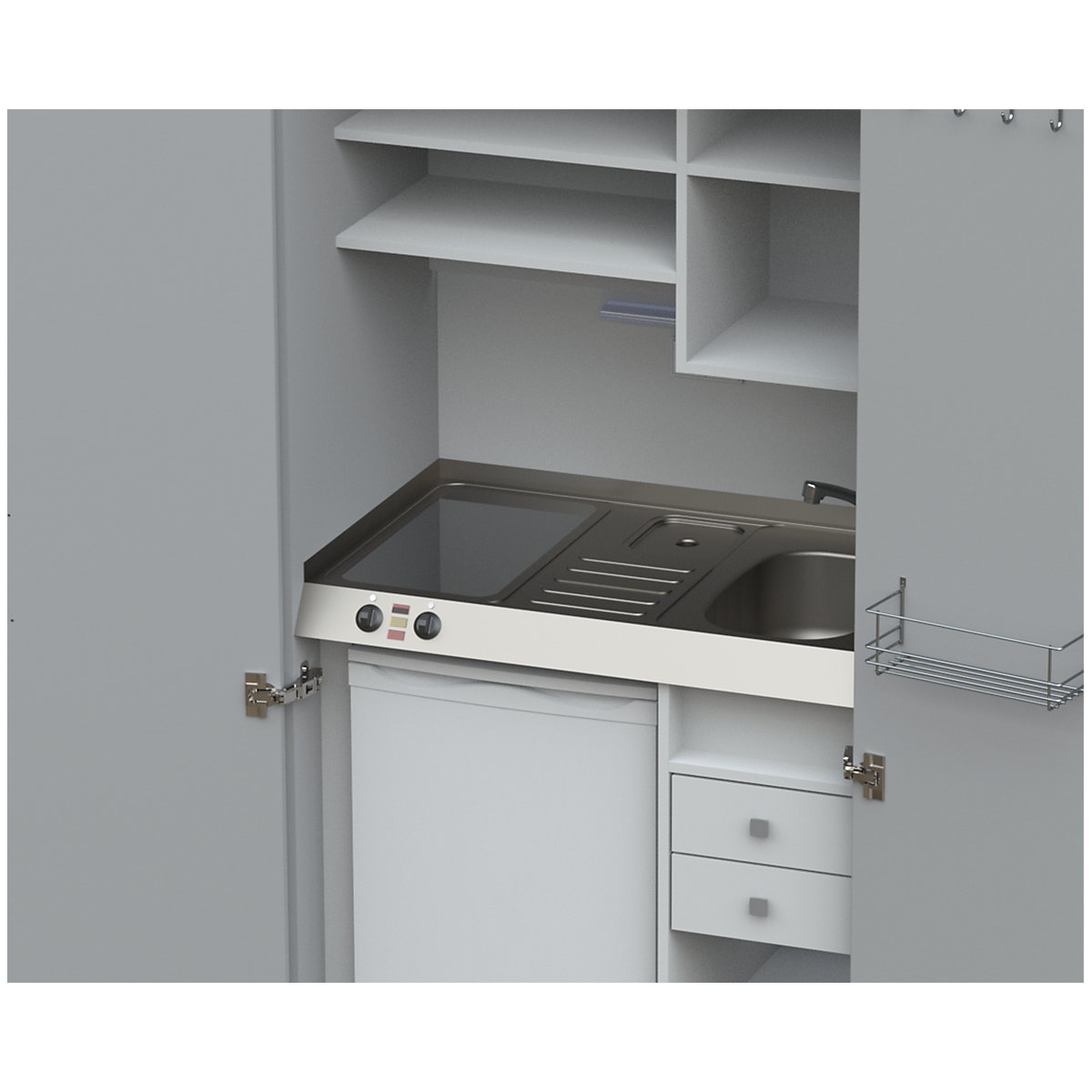 Schrankküche mit Flügeltüren (Produktabbildung 21)-20