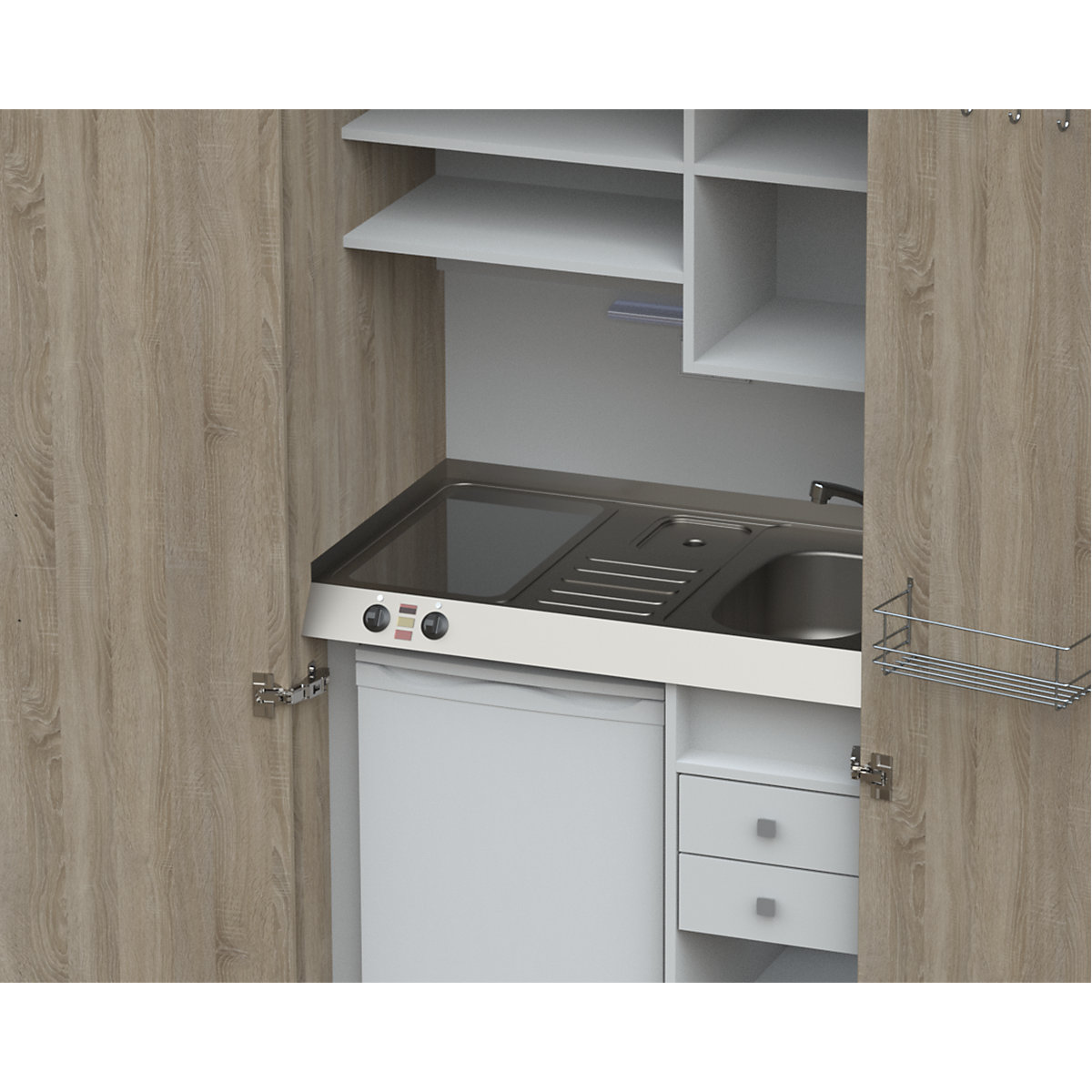 Schrankküche mit Flügeltüren (Produktabbildung 35)-34