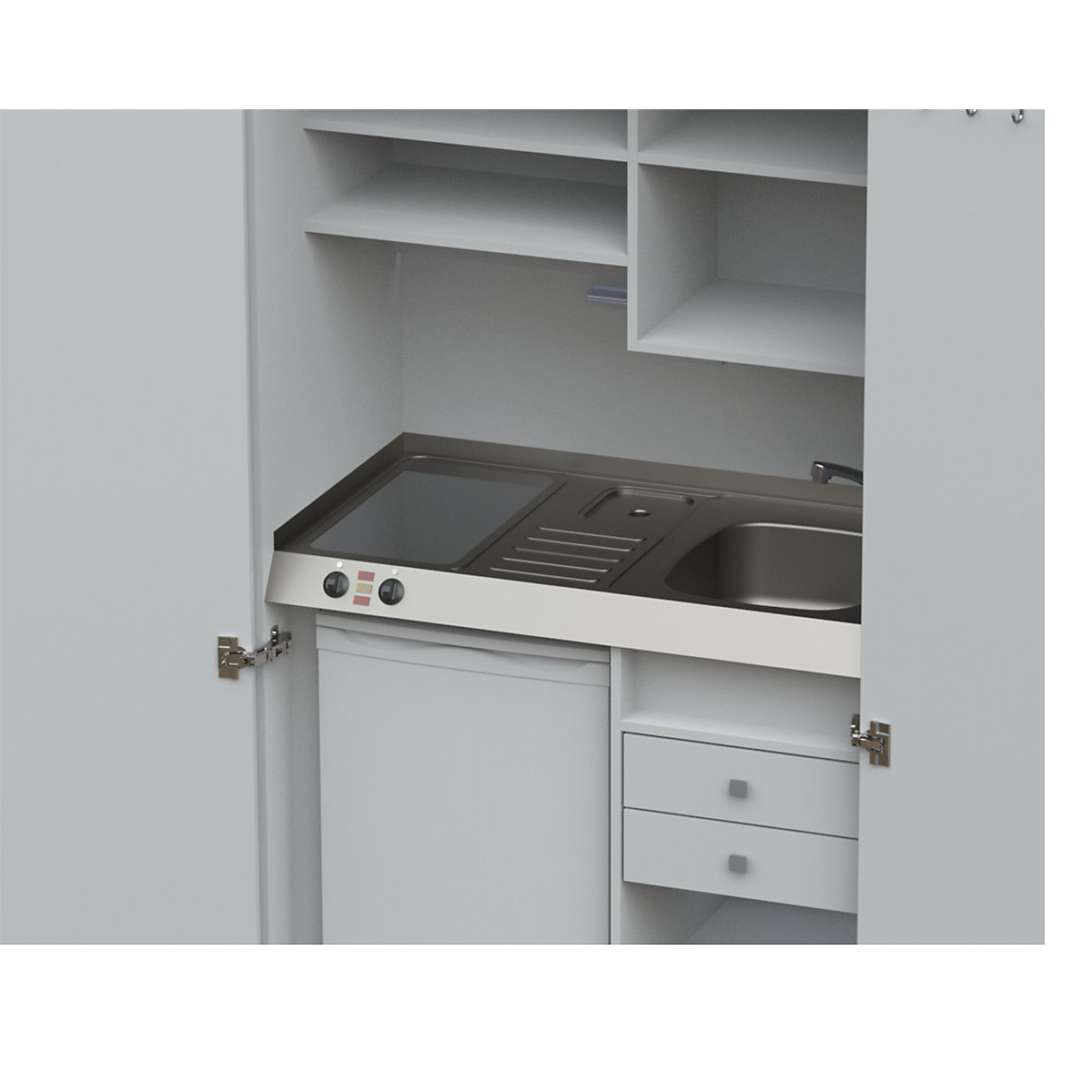 Schrankküche mit Flügeltüren (Produktabbildung 29)-28