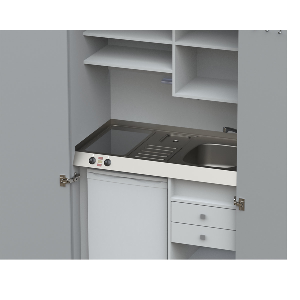 Schrankküche mit Flügeltüren (Produktabbildung 23)-22