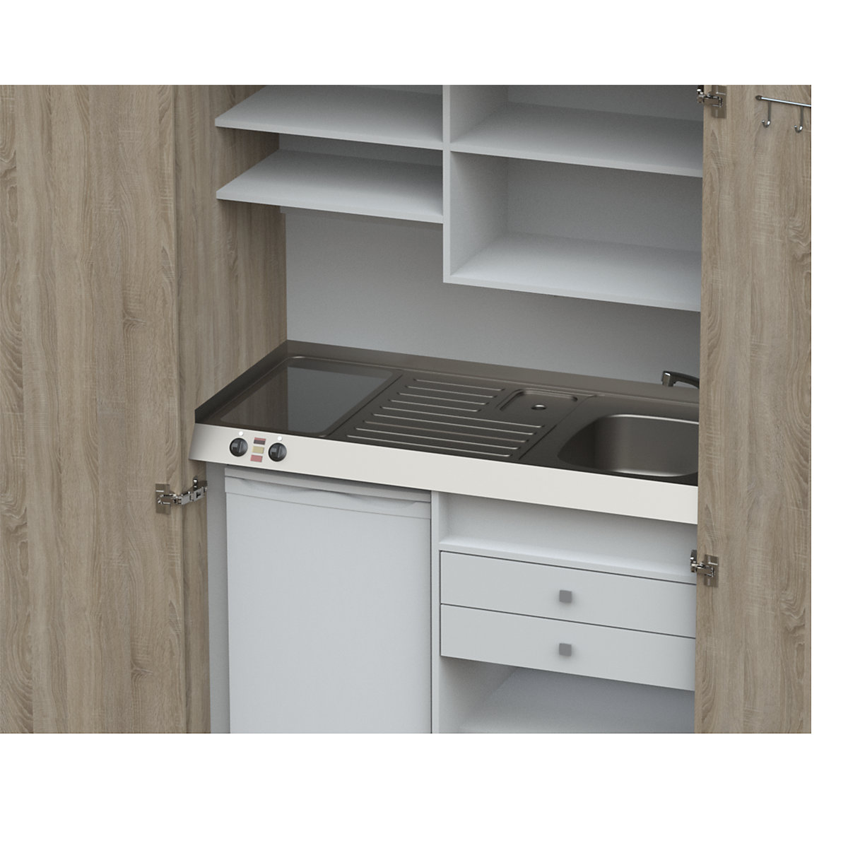 Schrankküche mit Flügeltüren (Produktabbildung 27)-26