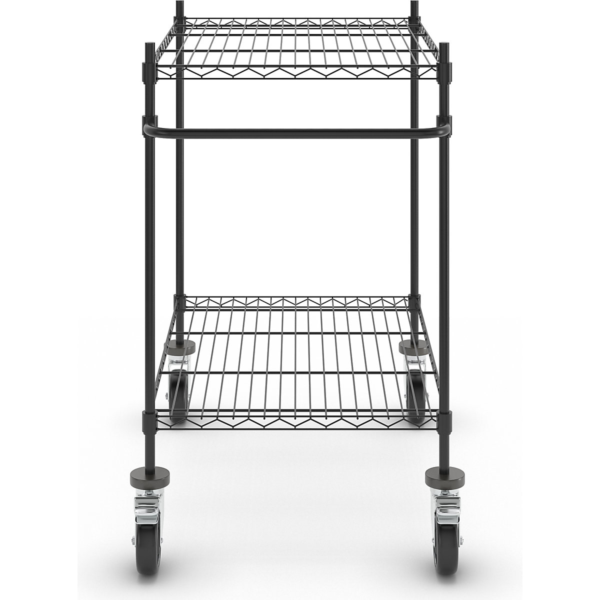 Drahtgitter-Tischwagen, schwarz (Produktabbildung 2)-1