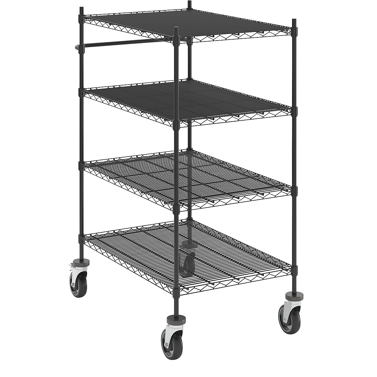 Drahtgitter-Tischwagen, schwarz (Produktabbildung 6)-5