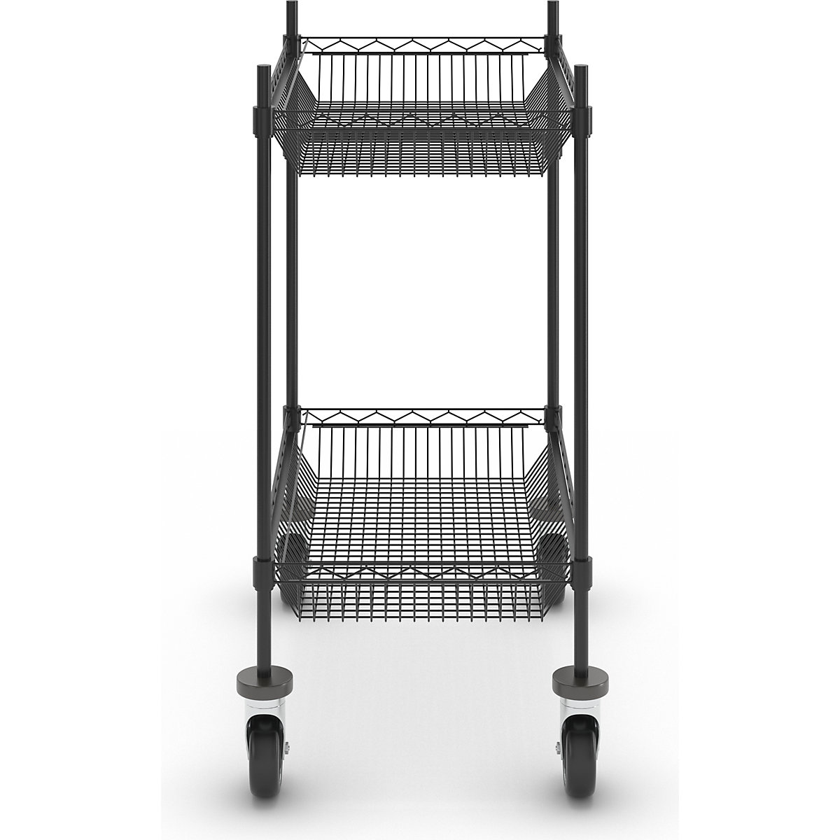 Drahtgitter-Tischwagen, schwarz (Produktabbildung 2)-1