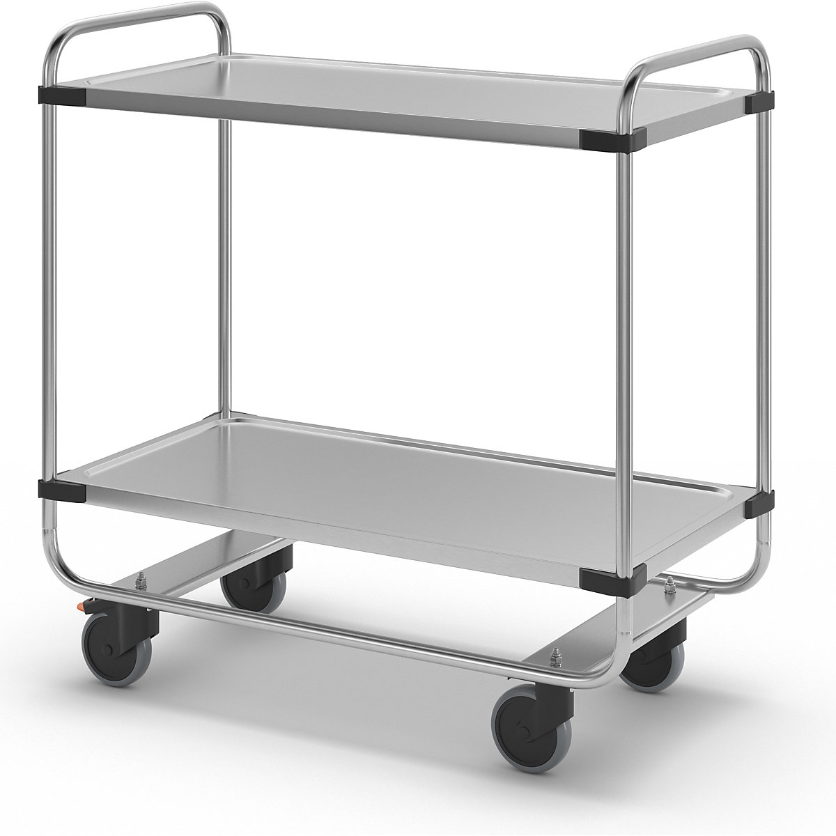 Edelstahl-Servierwagen, montiert (Produktabbildung 2)-1