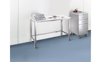 Cleanroom table with polypropylene top
