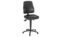Industrial swivel chair, permanent contact mechanism