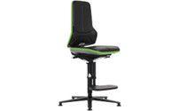 NEON industrial swivel chair, with floor glides and step-up