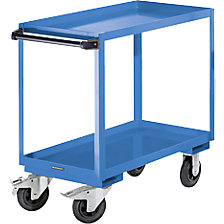 L x l x h 900 x 500 x 915 mm, 2 roulettes pivotantes et deux fixes