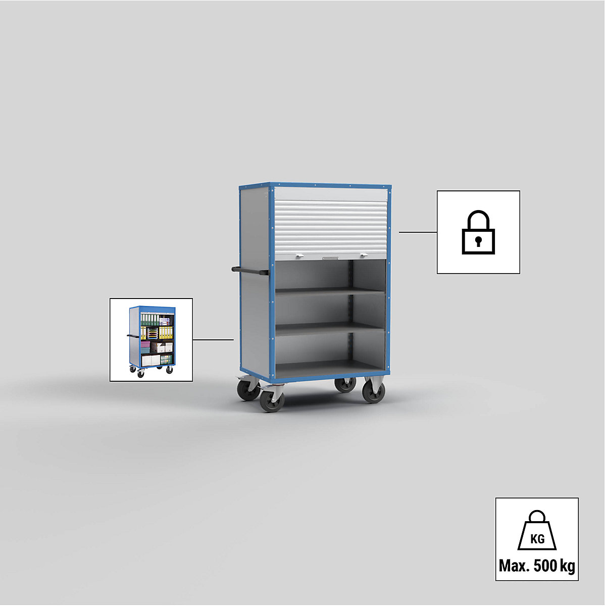 Armoire roulante – eurokraft pro (Illustration du produit 8)-7