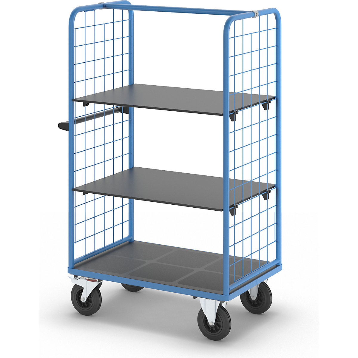 Chariot à tablettes à panneaux latéraux grillagés – eurokraft pro (Illustration du produit 25)-24