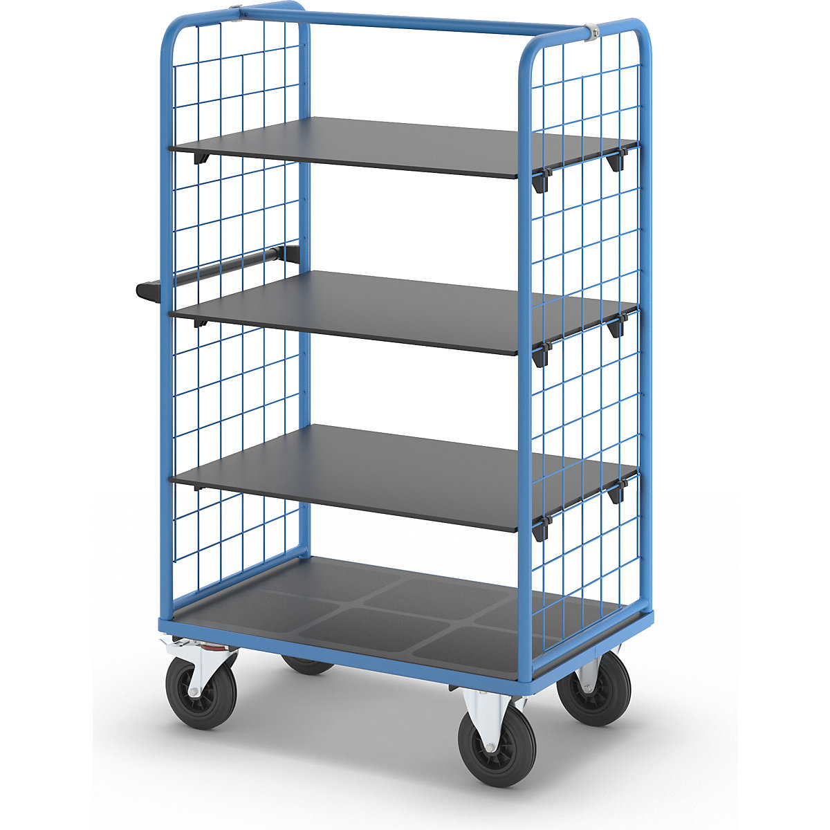 Chariot à tablettes à panneaux latéraux grillagés – eurokraft pro (Illustration du produit 13)-12