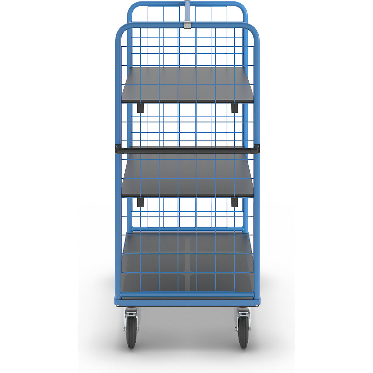 Chariot à tablettes à panneaux latéraux grillagés – eurokraft pro (Illustration du produit 15)-14