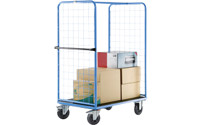 Chariot à tablettes à panneaux latéraux grillagés