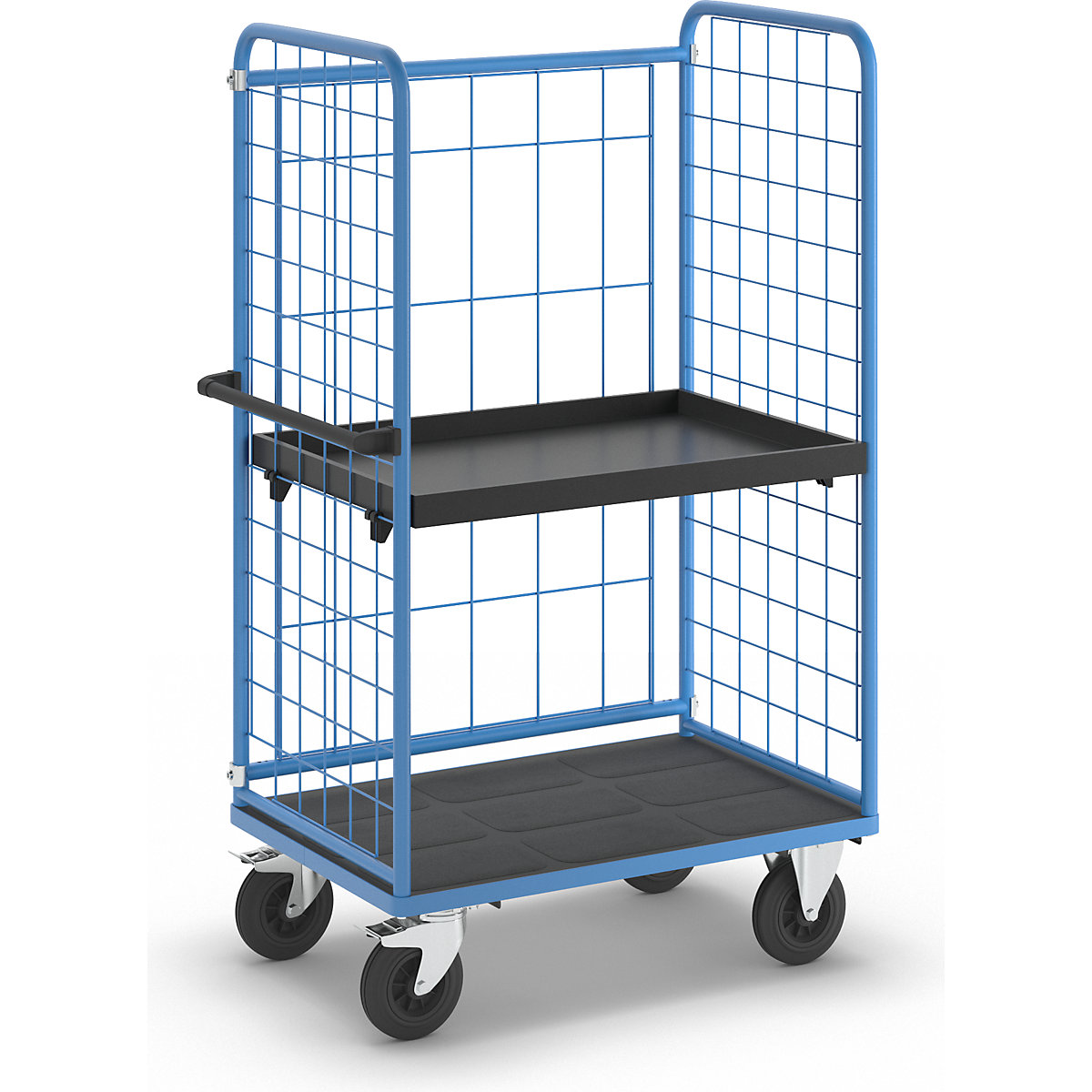 Chariot à tablettes à trois côtés grillagés – eurokraft pro (Illustration du produit 2)-1
