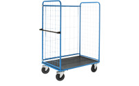 Chariot à tablettes à trois côtés grillagés