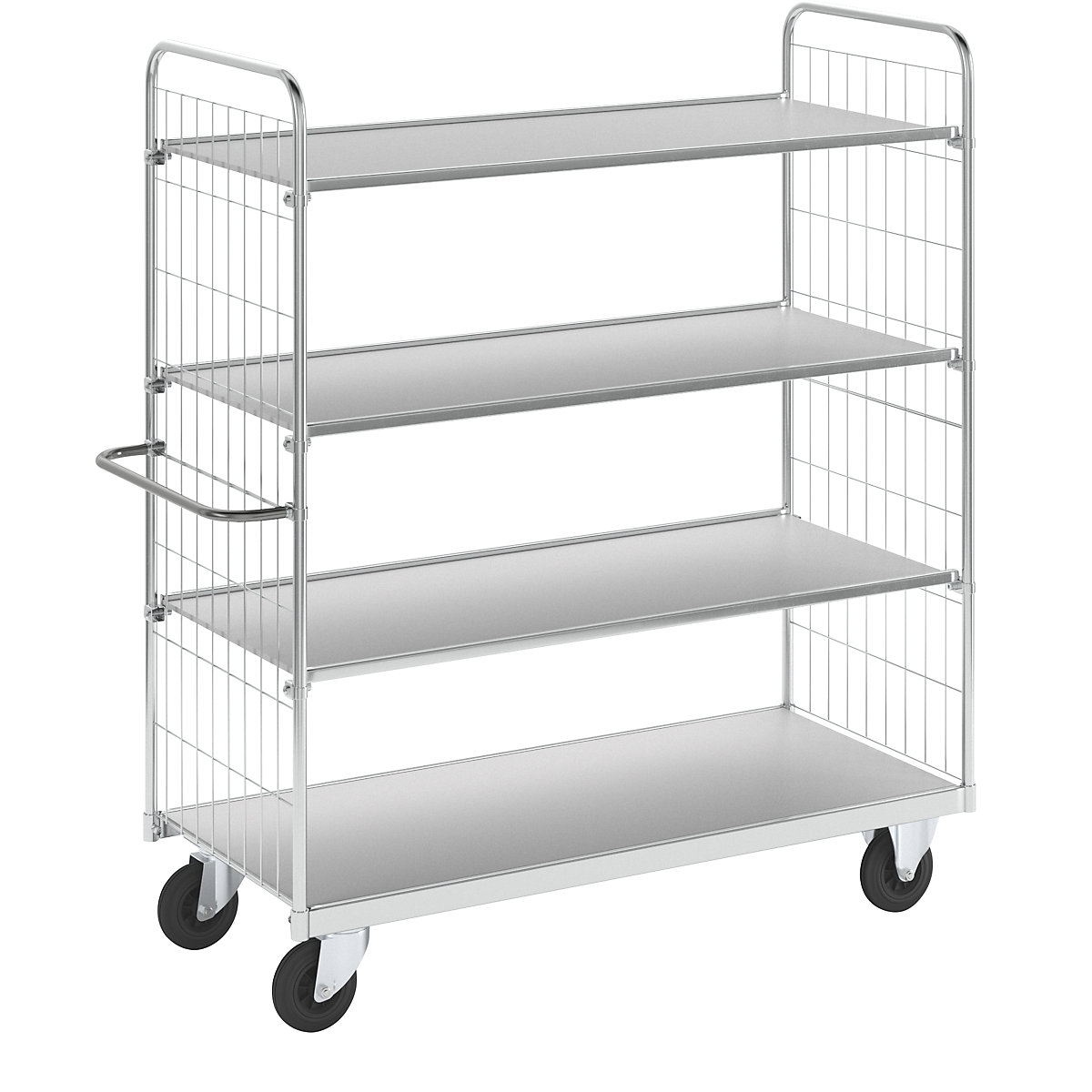 Chariot à tablettes polyvalent – Kongamek, avec 4 tablettes, longueur 1590 mm-11