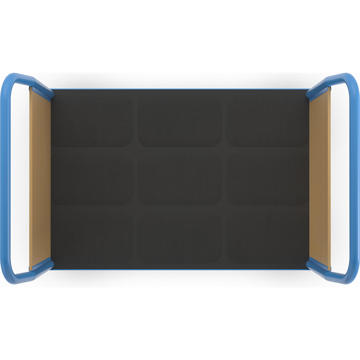 Chariot plate-forme avec panneaux en bois – eurokraft pro (Illustration du produit 6)-5