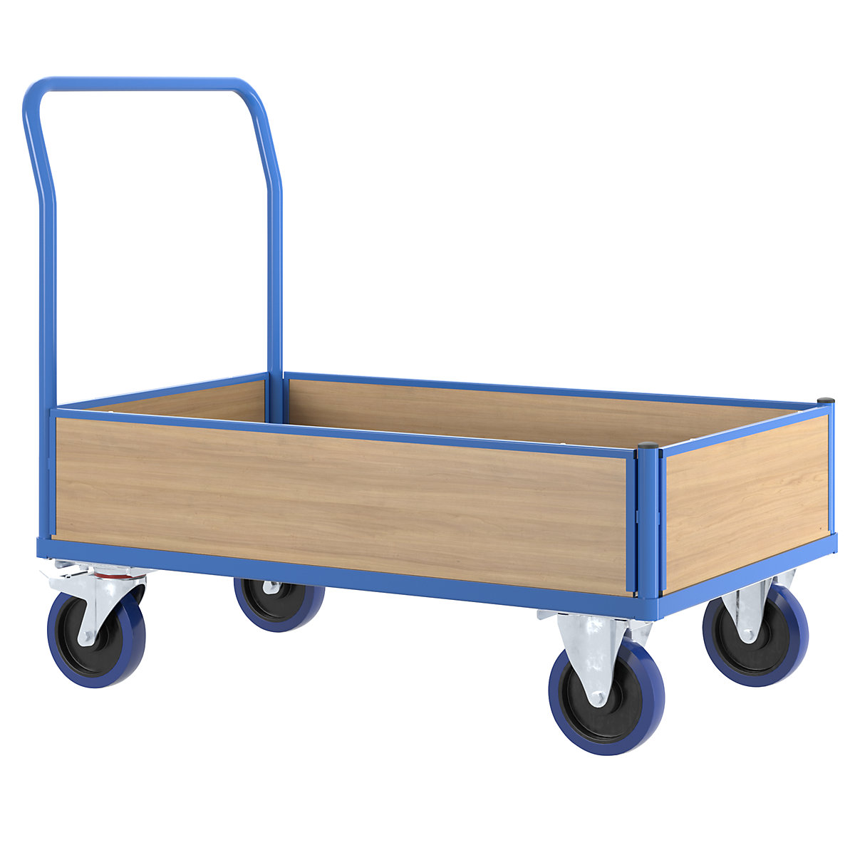 Chariot plate-forme avec panneaux en bois – eurokraft pro (Illustration du produit 6)-5