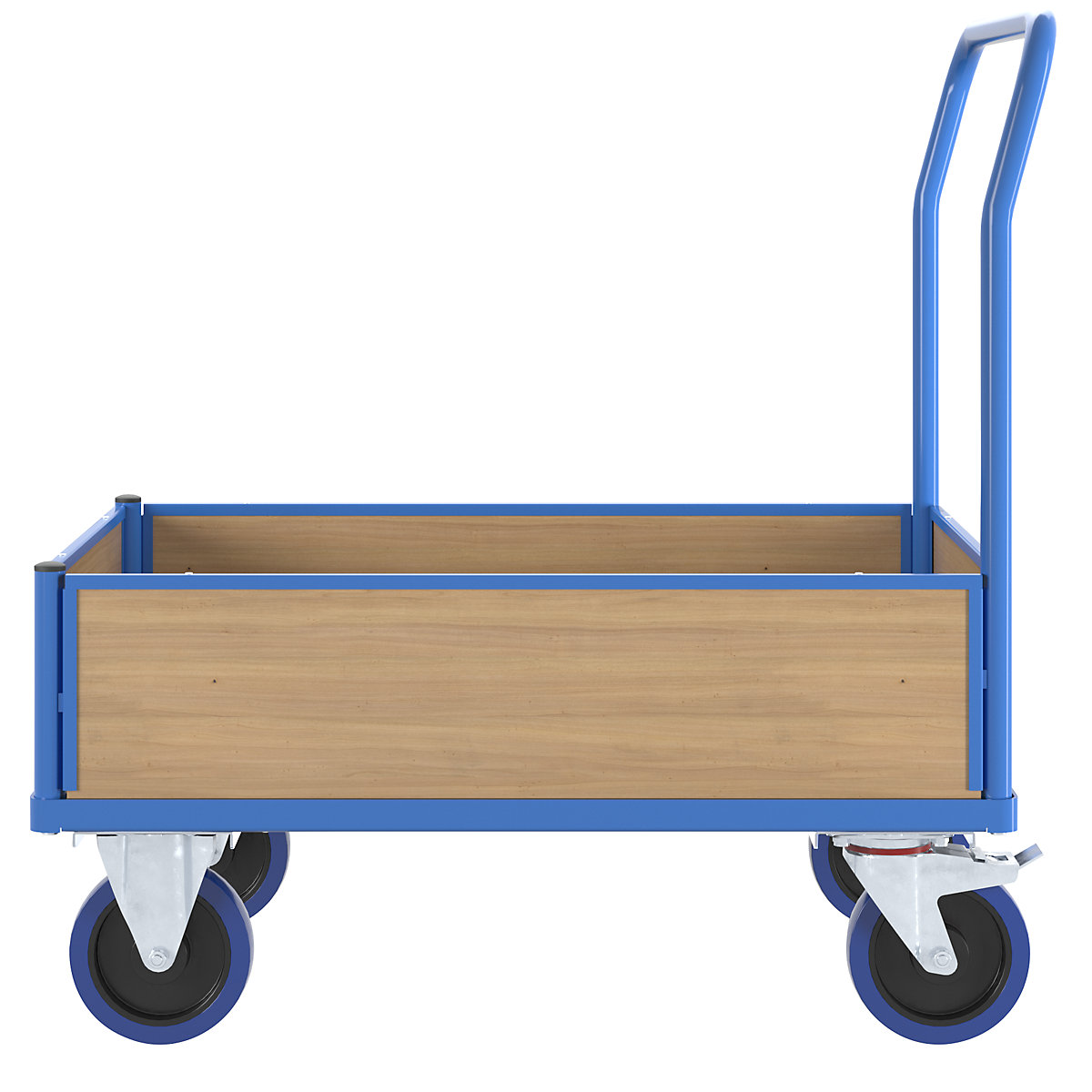 Chariot plate-forme avec panneaux en bois – eurokraft pro (Illustration du produit 6)
