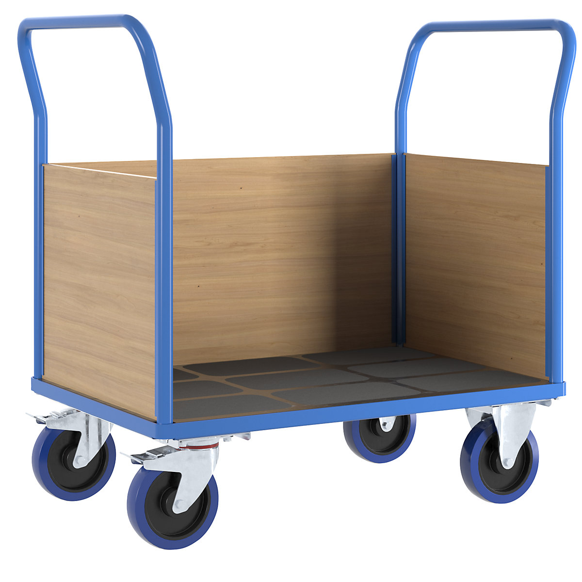 Chariot plate-forme avec panneaux en bois – eurokraft pro (Illustration du produit 6)-5