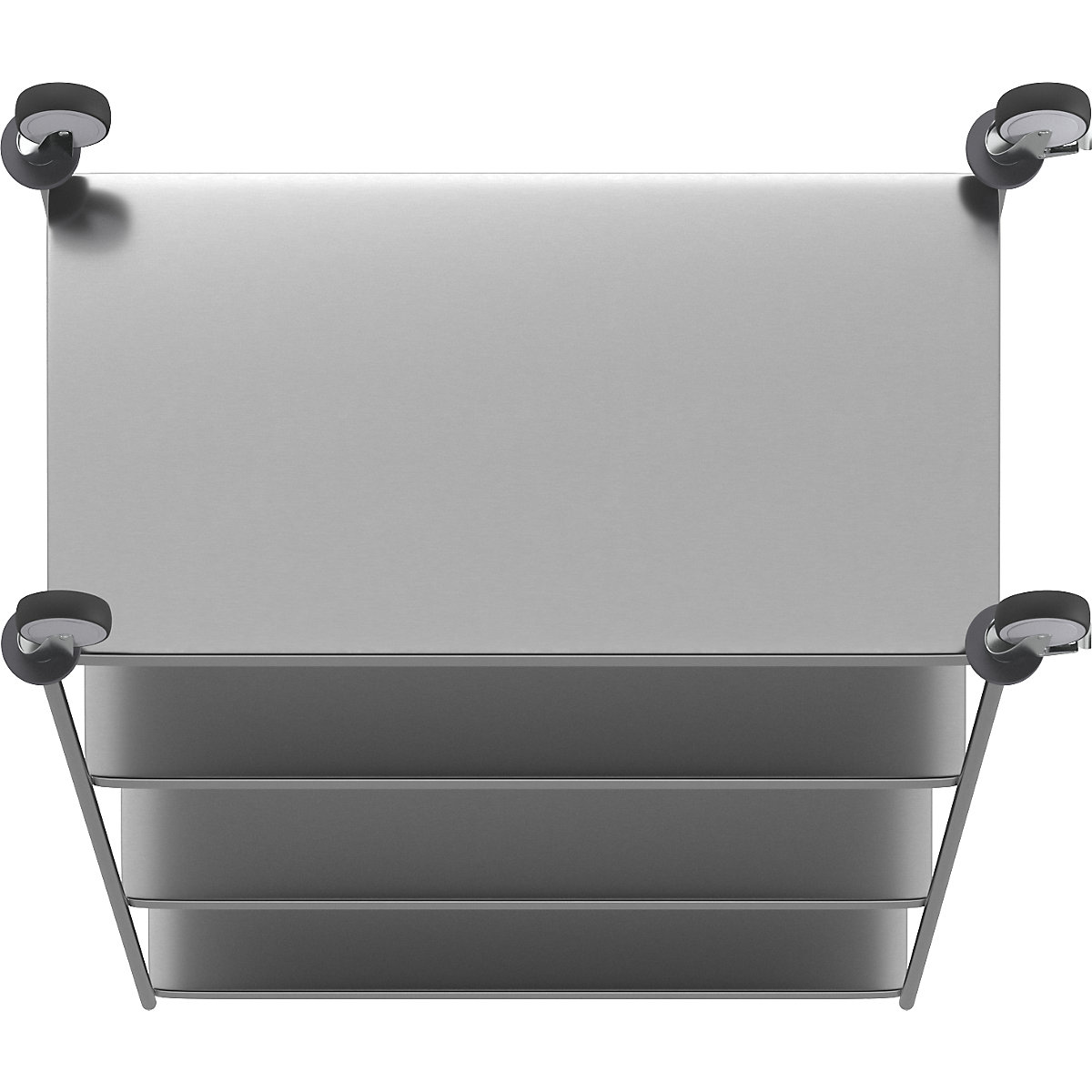 Chariot à tablettes en inox, soudé – Kongamek (Illustration du produit 2)-1