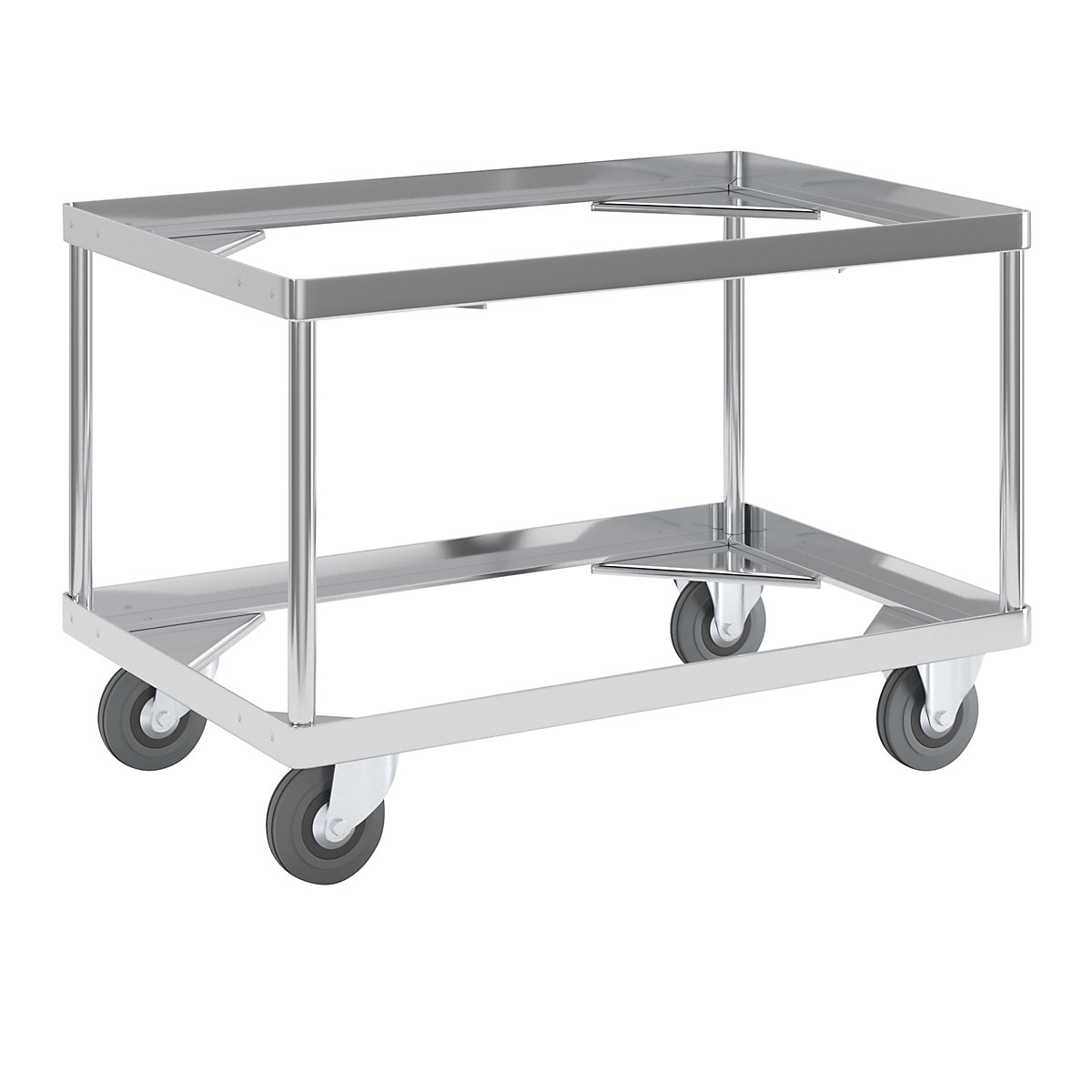 Plateau roulant en aluminium, hauteur de chargement 440 mm &ndash; Gmöhling