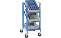 Chariot à tablettes pour bacs normes Europe