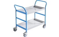 Chariot de service avec tablettes de rétention