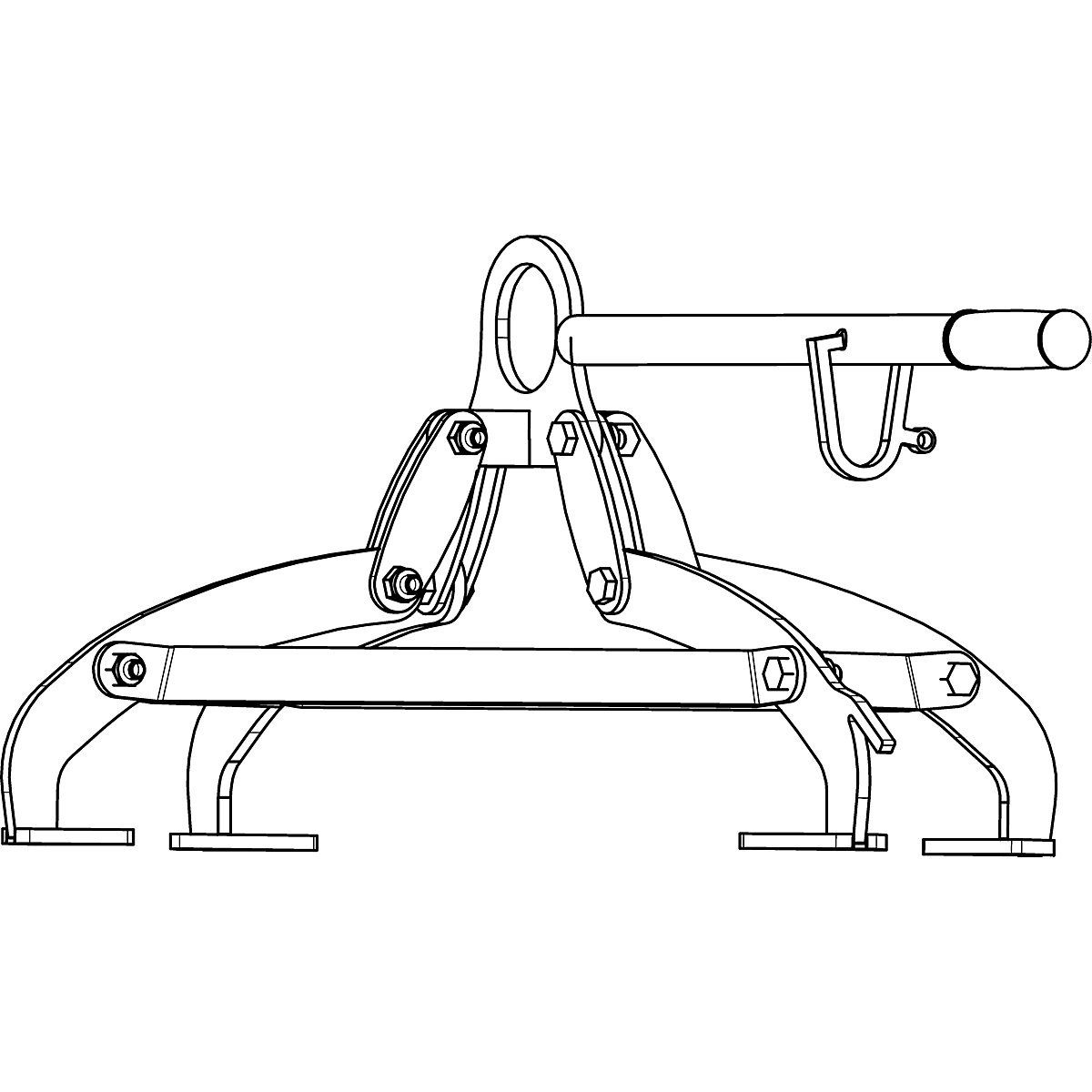 Pince à fûts avec système d'arrimage 4 points – eurokraft pro (Illustration du produit 2)-1