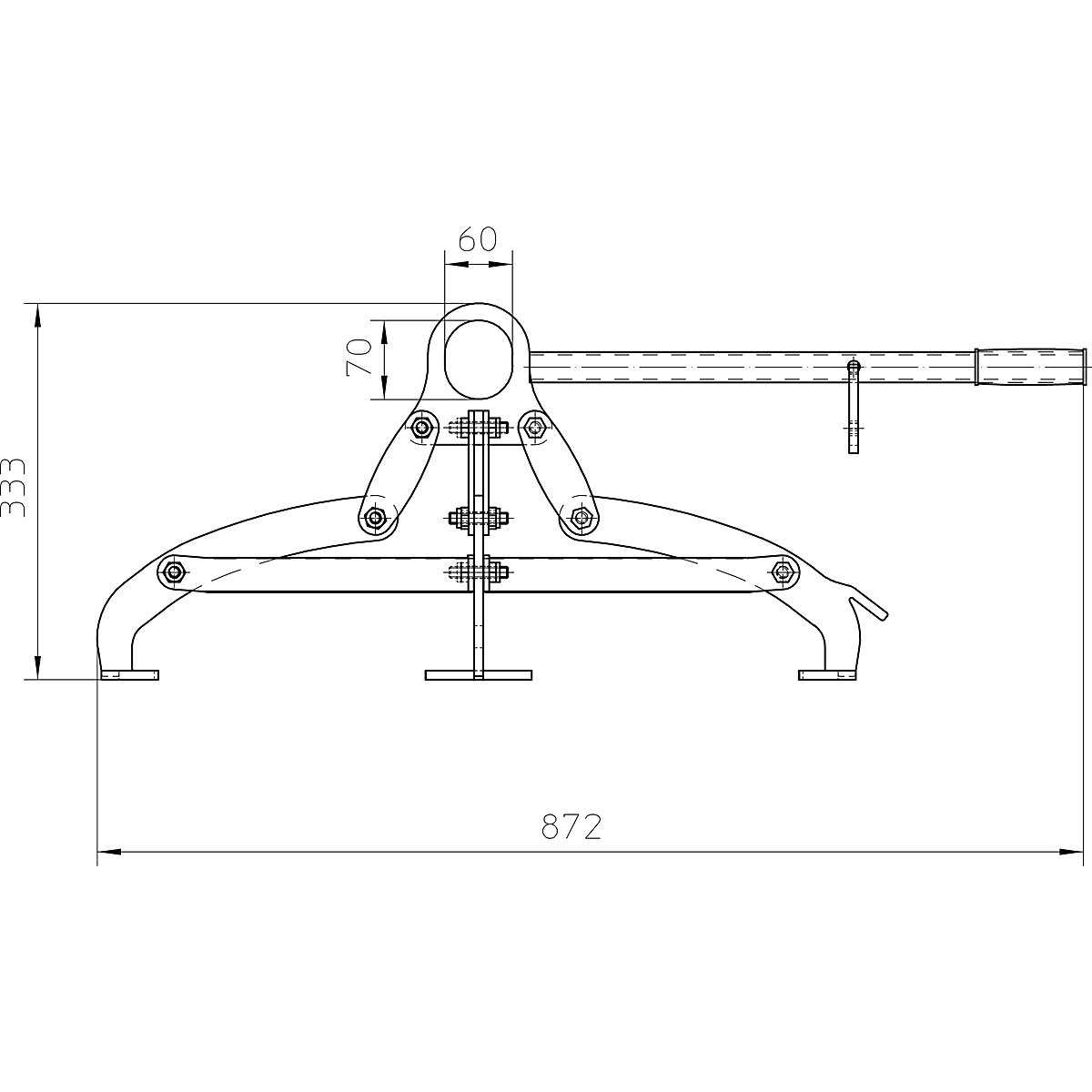 Pince à fûts avec système d'arrimage 4 points – eurokraft pro (Illustration du produit 4)-3